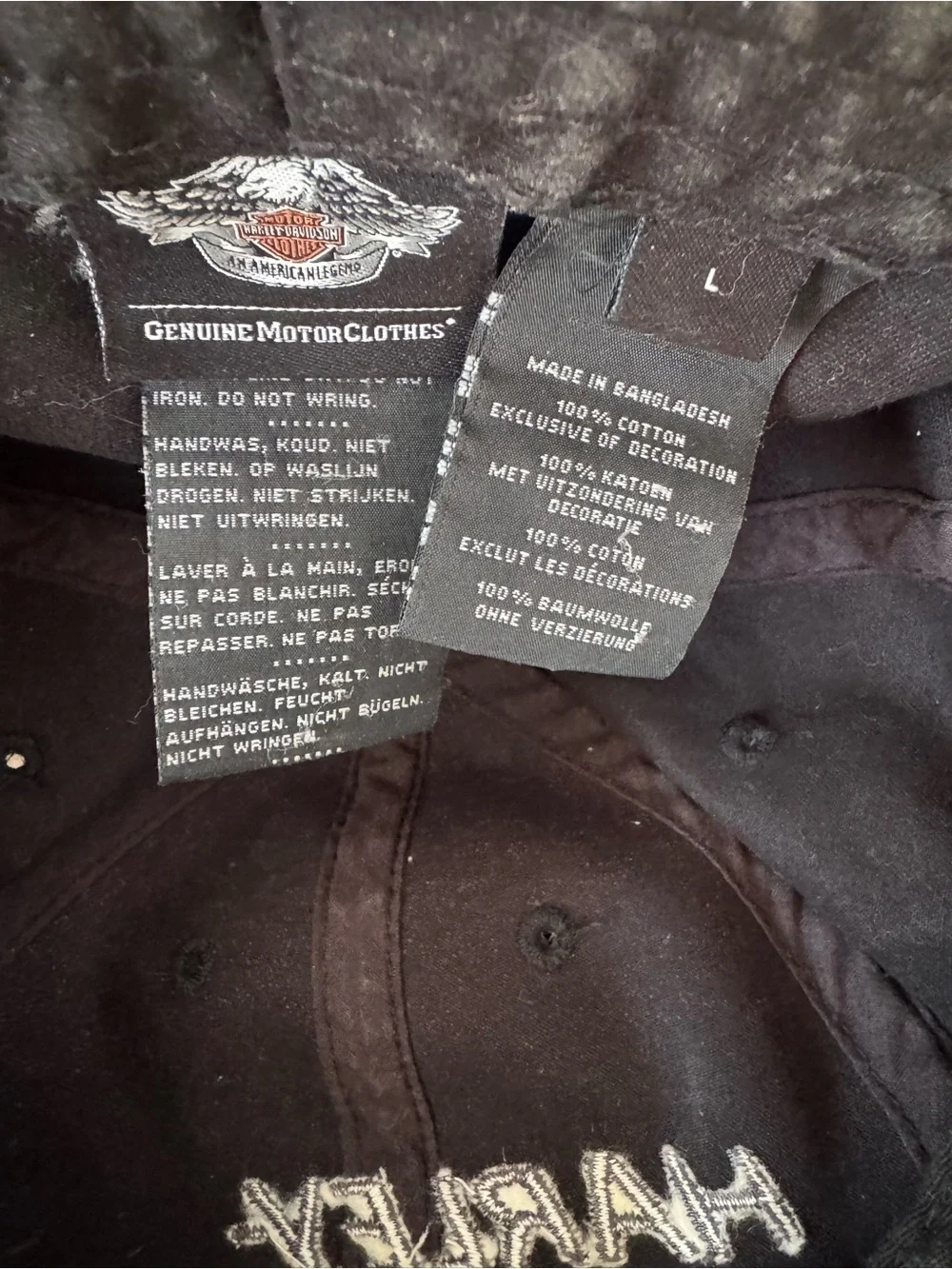 Harley-Davidson MotorClothes Fitted‎ Baseball Cap Black Size L 2013 Logo Hat